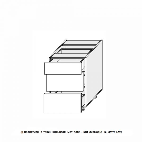 Lower section 60L3DR/820 Telescope of kitchen set Glory