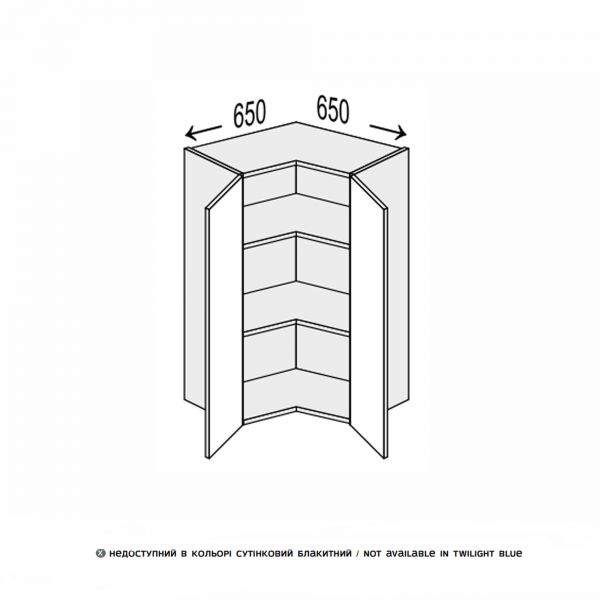 Upper section AngleU 90°/900 2dr of kitchen set Leo  