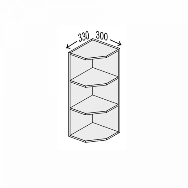 Upper section 30UEA/900 Angle ending of kitchen set Millenium