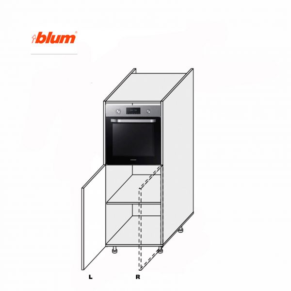 Cupboard section 60CO/1420 Pro Blum Oven of kitchen set Millenium Left