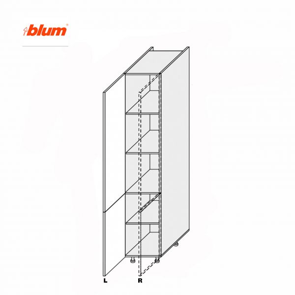 Cupboard section 40C/2140 Pro Blum of kitchen set Millenium Left