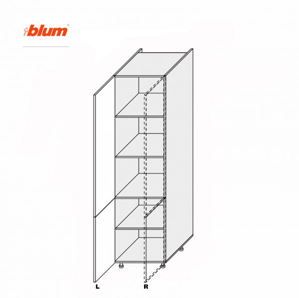 Cupboard section 60C/2140 Pro Blum ЛІВА of kitchen set Millenium Left