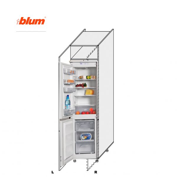 Cupboard section 60CF/2140 Pro Blum Fridge of kitchen set Millenium Left