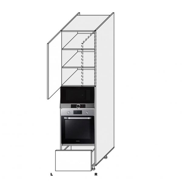 Cupboard section 60COM1DR/2320 Oven+Microwave Telescope of kitchen set Millenium Left