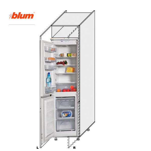 Cupboard section 60CF/2320 Pro Blum Fridge of kitchen set Millenium Left