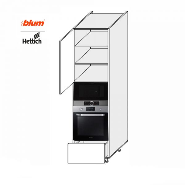 Cupboard section 60COM1DR/2320 Oven+Microwave Pro Blum+Hettich of kitchen set Vintage