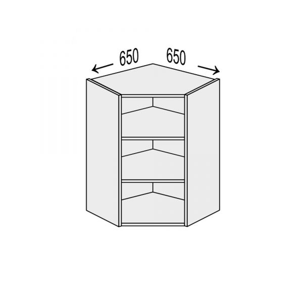 Корпус кухонний секцiя верхня КутВ 45°/900