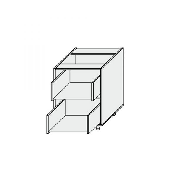 Carcass lower section 60L2DR/820 Telescope of kitchen set