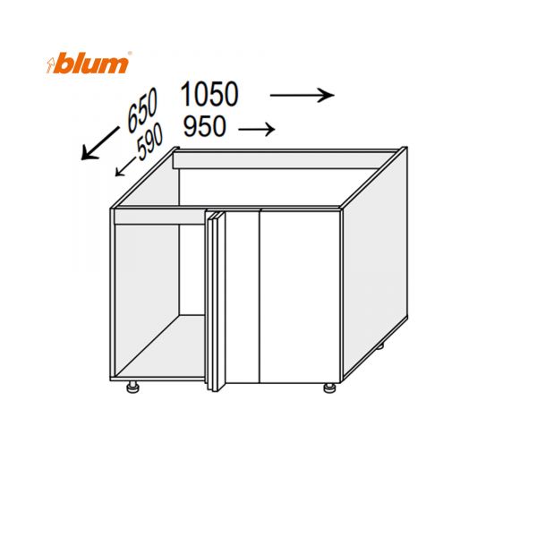 Корпус кухонний секцiя нижня КутН 90°/820 