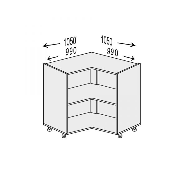 Корпус кухонний секцiя нижня КутН 90°/820 