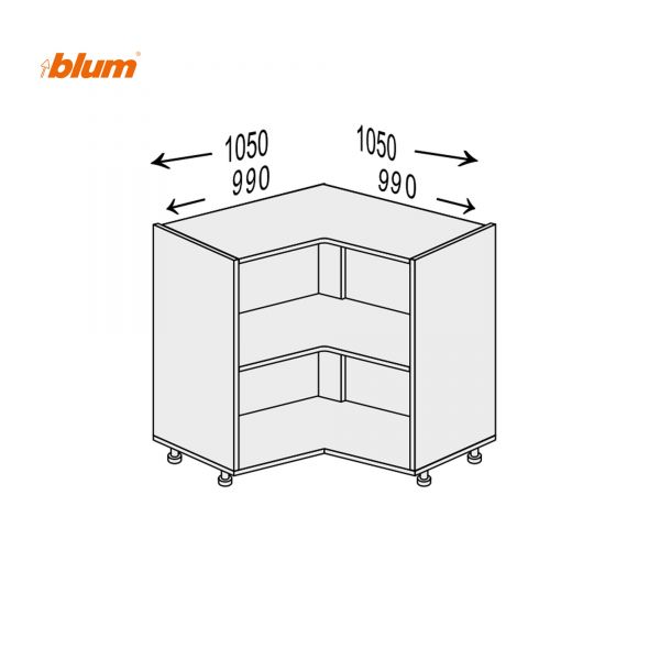 Корпус кухонний секцiя нижня КутН 90°/820 