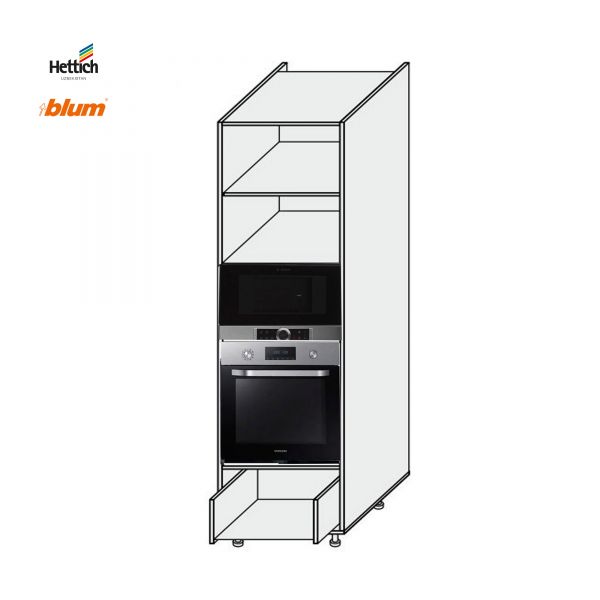 Carcass cupboard section 60COM1DR/2140 Oven+Microwave Pro Blum+Hettich of kitchen set