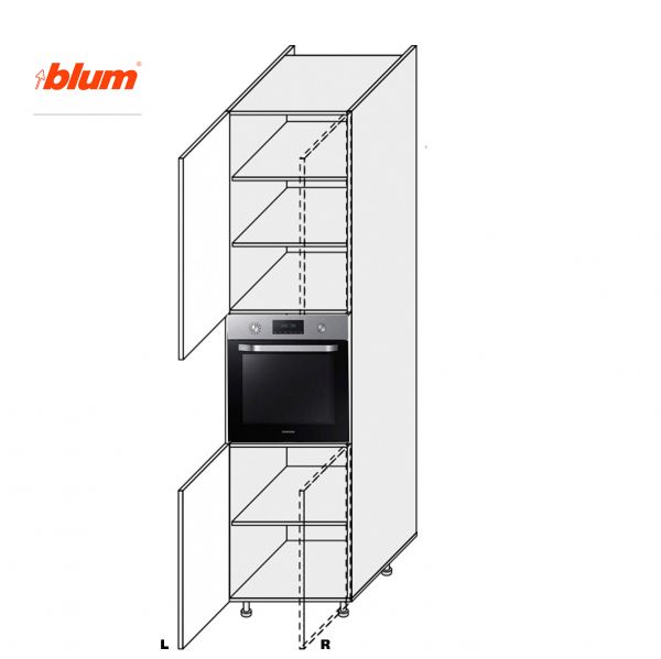 Cupboard section 60CO/2320 Pro Blum Oven of kitchen set Millenium Left
