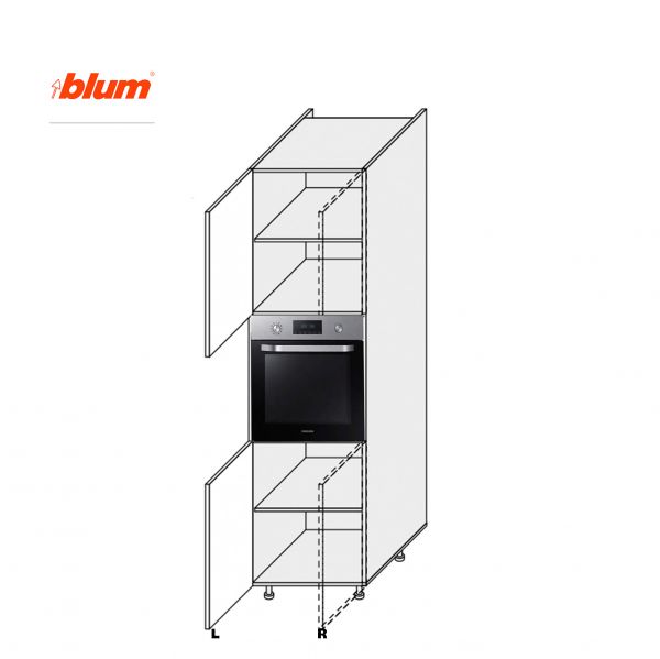 Cupboard section 60CO/2140 Pro Blum Oven of kitchen set Millenium