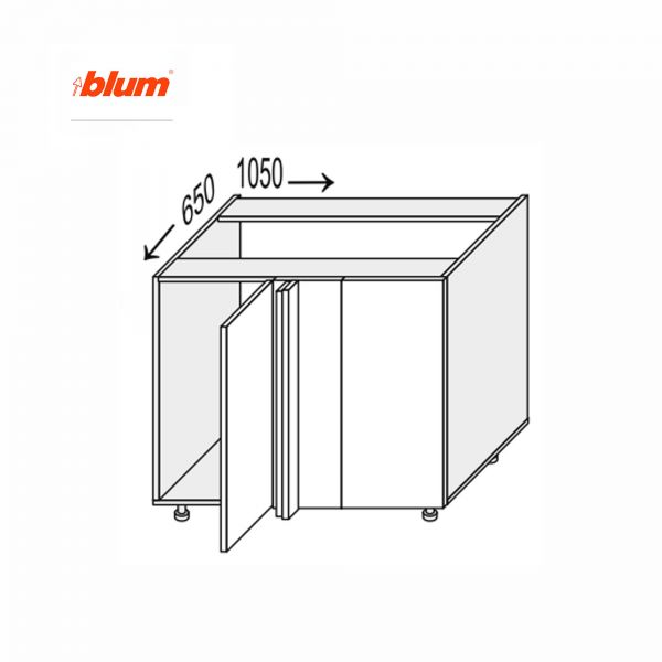 Lower section AngleL 90°/820 Pro Blum 1dr of kitchen set Mary