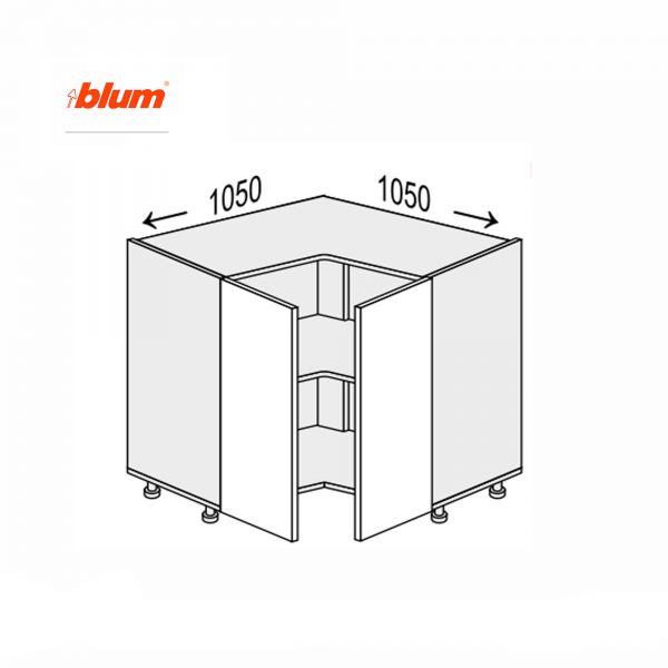 Lower section AngleL 90°/820 Pro Blum 2dr of kitchen set Mary