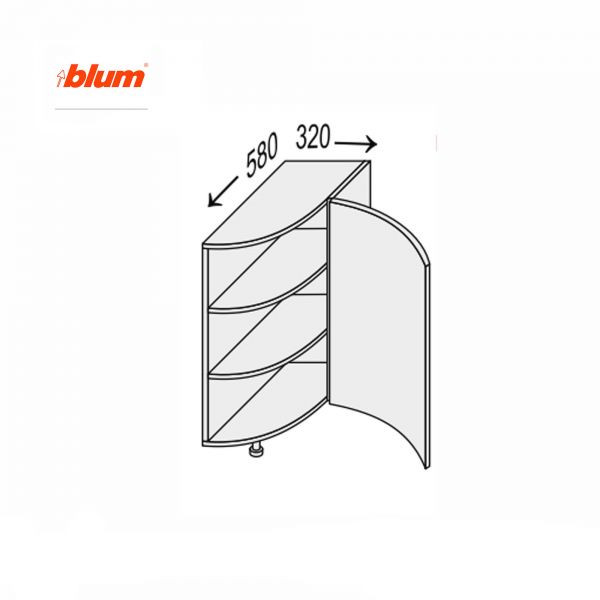 Lower section 30LER/820 Pro Blum Radius ending of kitchen set Mary 