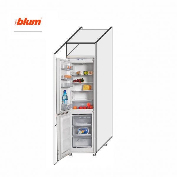 Cupboard section 60CF/2140 Pro Blum Fridge of kitchen set Mary