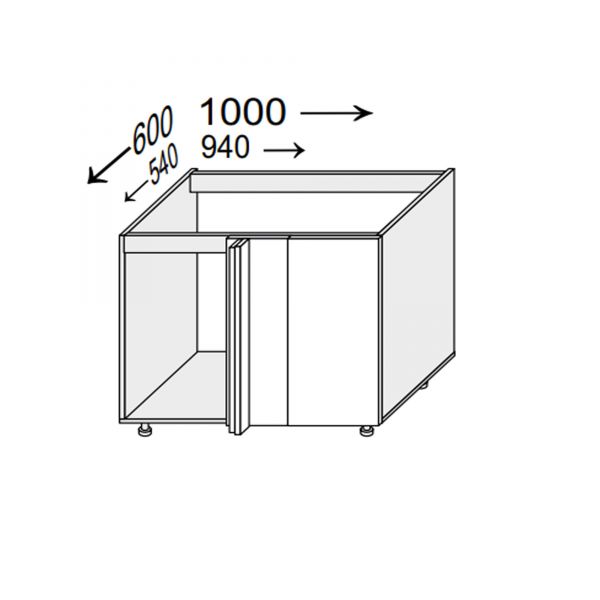 Корпус кухонний секцiя нижня КутН 90°/820x1000x600