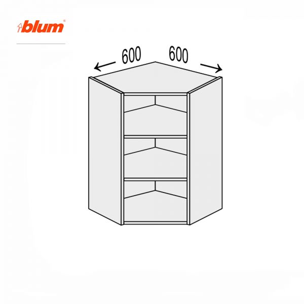 Корпус кухонний секцiя верхня КутВ 45°/900