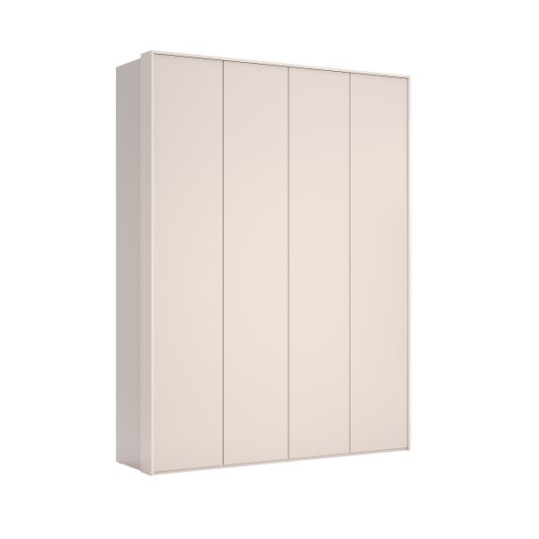 4-door wardrobe without mirrors with cornice of bedroom set Bruno