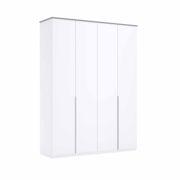 4-door wardrobe without mirrors with cornice of bedroom set Barton 