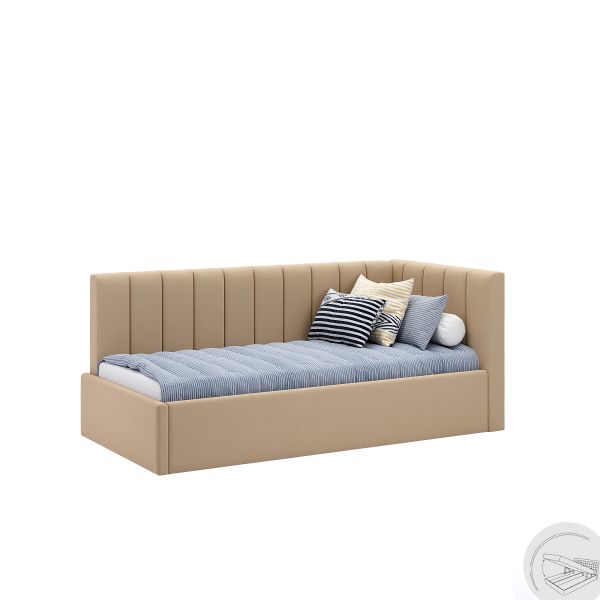 Soft Bed 0,9 with lift with frame Shine