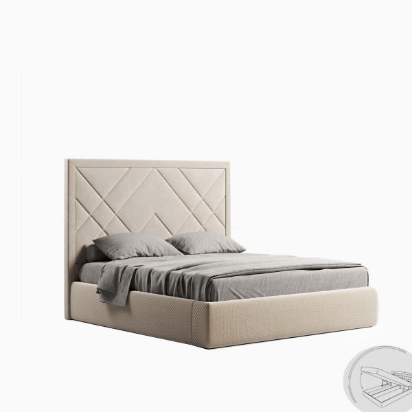 Soft Bed 1,6x2,0 with lift of bedroom set Viva