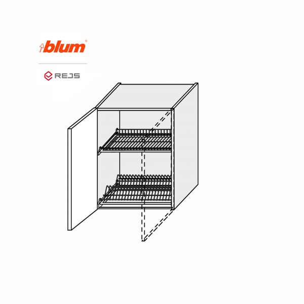 Upper section 60UD/720 Drying 1dr of kitchen set Millenium Right