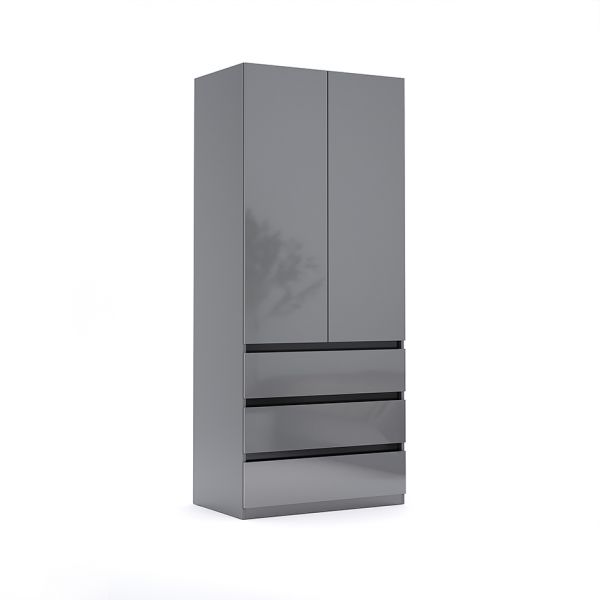 2-door 3-drawers wardrobe without mirors of bedroom set Teo