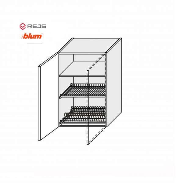 Upper section 60UD/900 Drying Pro Blum+Rejs 1dr of kitchen set Millenium WG Right