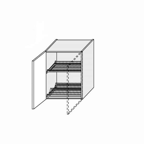 Upper section 60UD/720 Drying 1dr of kitchen set Millenium WG Left