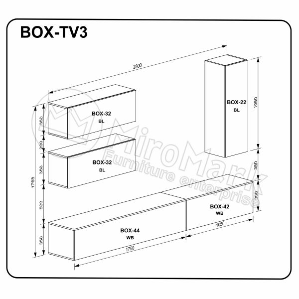 Вітальний набір BOX-TV3 (BOX-7 2шт, BOX-11 1шт, BOX-14 TV 1шт, BOX-15 TV 1шт)