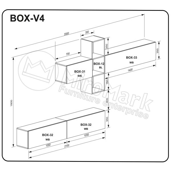 Вітальний набір BOX-V4 (BOX-4 1шт, BOX-6 1шт, BOX-7 2шт, BOX-8 1шт)