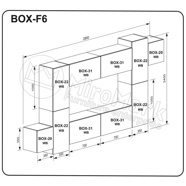 Вітальний набір BOX-F6 (BOX-5 2шт, BOX-6 4шт, BOX-11 4шт)