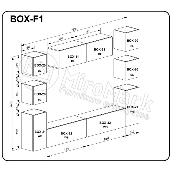 Вітальний набір BOX-F1 (BOX-5 4шт, BOX-6 2шт, BOX-7 2шт, BOX-10 2шт)