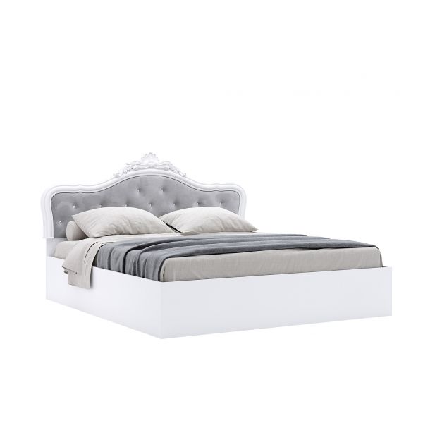 Ліжко Luiza 1,8х2,0 Підйомне з каркасом Глянець білий