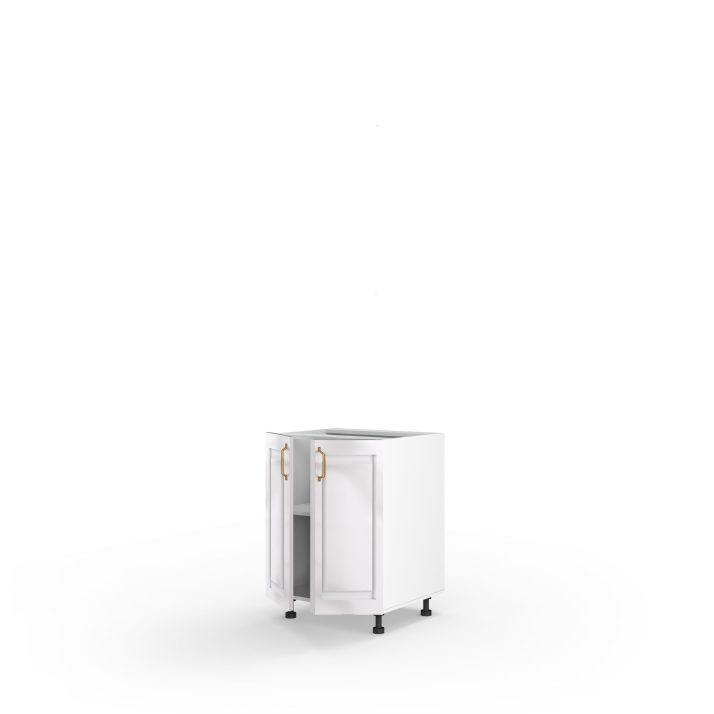 Кухонна секція Валенсія нижня 60Н/820 2дв (Білий/Напівмат Білий 9003)