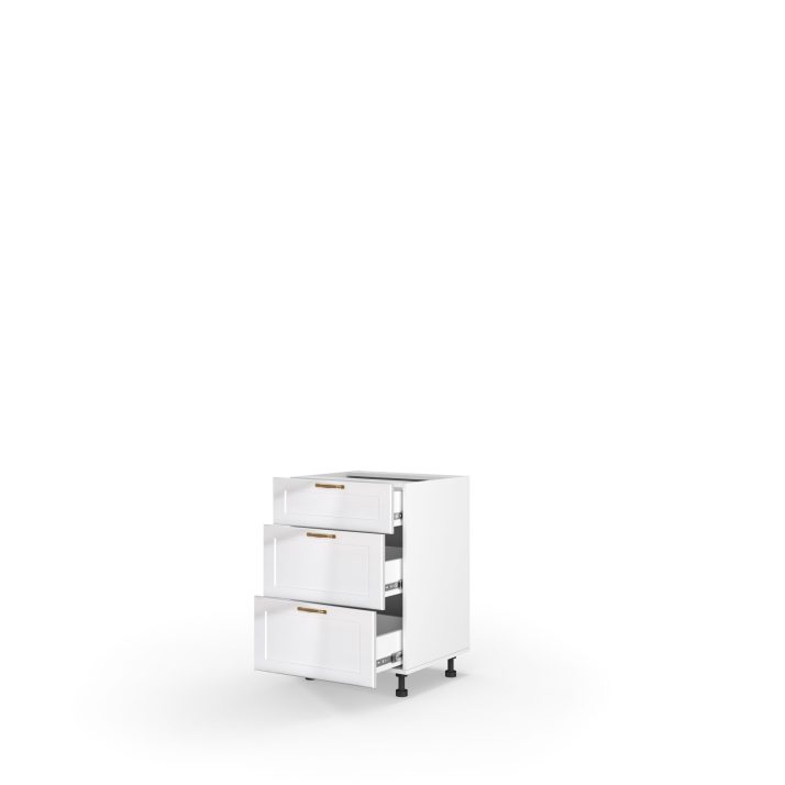 Кухонна секція Вінтаж нижня 50Н3ШХ/820 Телескоп(Білий/Напівмат Білий 9003)