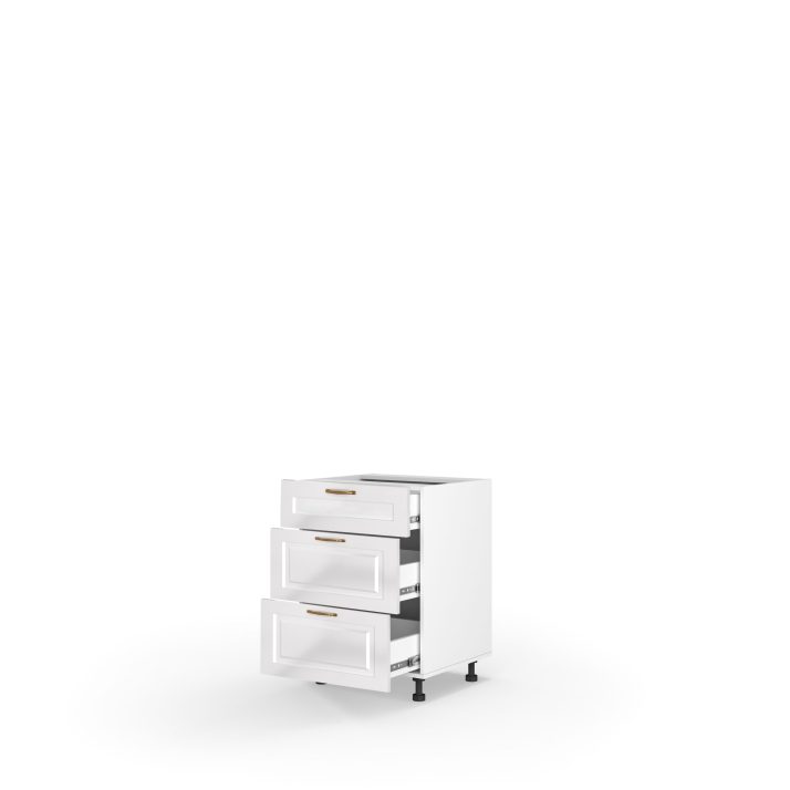 Кухонна секція Валенсія нижня 60Н3ШХ/820 Телескоп (Білий/Напівмат Білий 9003)