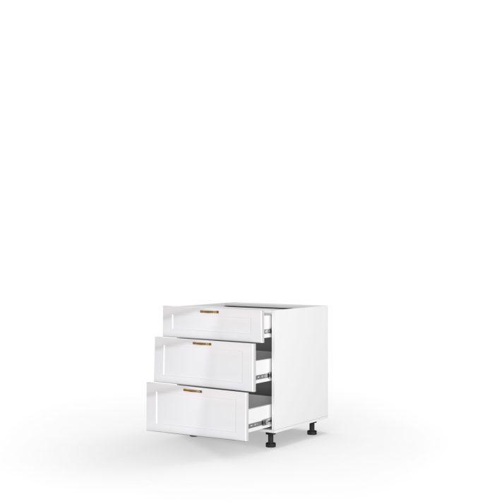 Кухонна секція Вінтаж нижня 80Н3ШХ/820 Телескоп(Білий/Напівмат Білий 9003)