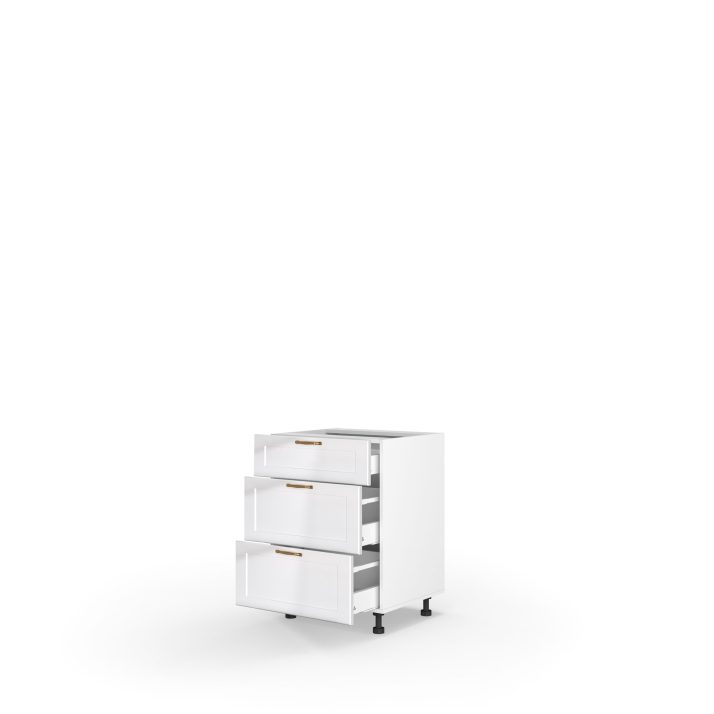 Кухонна секція Вінтаж нижня 60Н3ШХ/820 Pro Hettich(Білий/Напівмат Білий 9003)