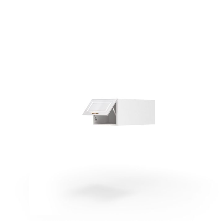 Кухонна секція Валенсія верхня 40ВА/360 1дв Антресоль Газ Ліфт (Білий/Напівмат Білий 9003)