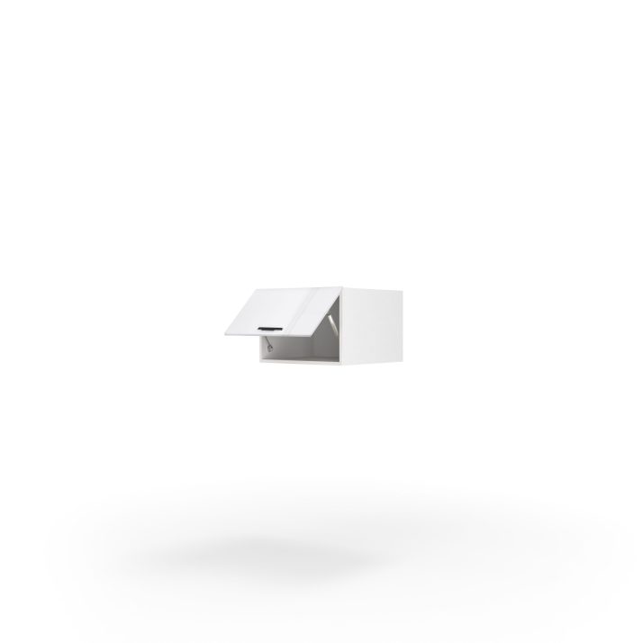 Кухонна секція Мері верхня 45В/360 1дв Газ Ліфт (Білий/Глянець Білий 9003)