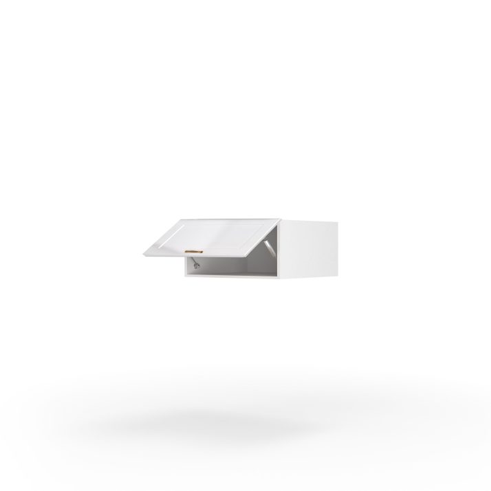 Кухонна секція Вінтаж верхня 80В/360 1дв Газ Ліфт(Білий/Напівмат Білий 9003)