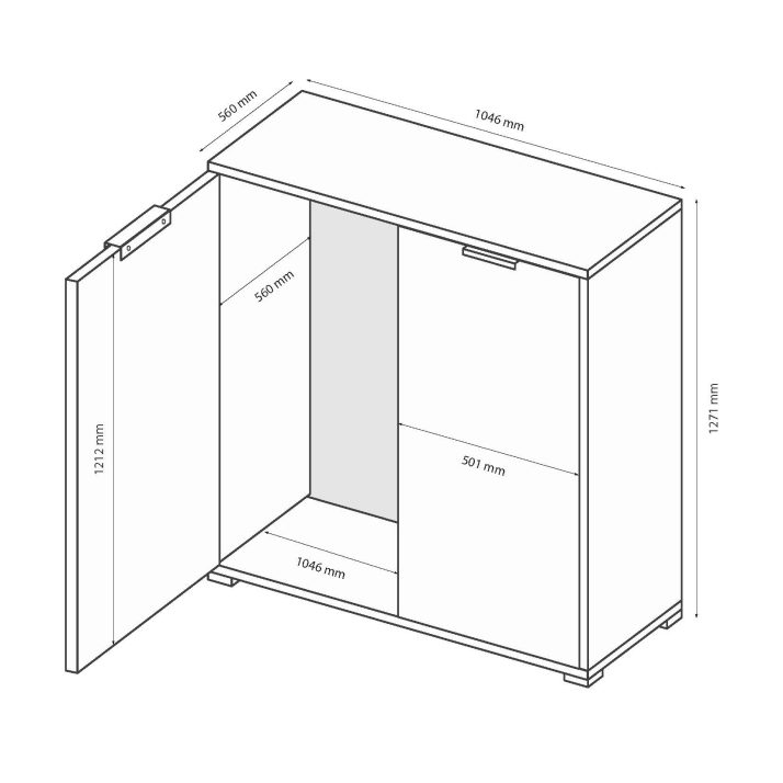 2-door chest of bedroom set Lucia