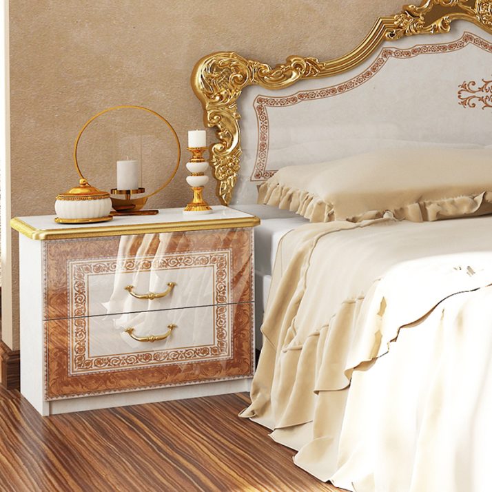 2-drawer nightstand of bedroom set Jennifer