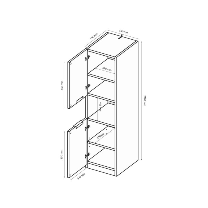 2dr cupboard wardrobe of children’s set Asti Junior