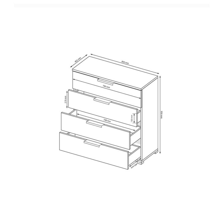 Комод Асті 4шх.
