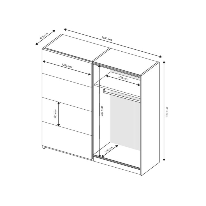 Шафа-купе Асті 2.5х2.1м.